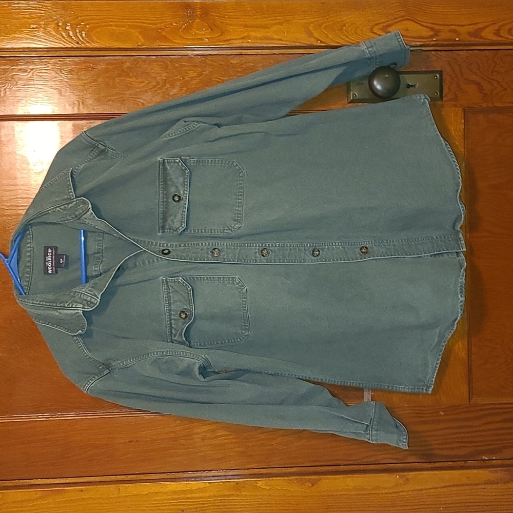 Mens Dark Green/Grey Woolrich Shirt